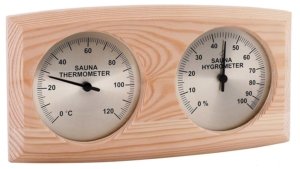 Hygrometer und Thermometer für den sicheren Aufenthalt in der Gartensauna